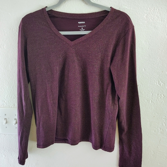 Purple V-Neck Sweater - Picture 2 of 5